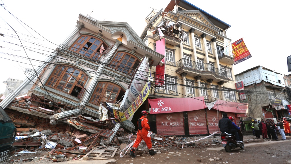 Nepal earthquake damage in Kathmandu