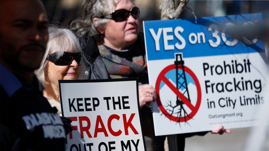 Anti-fracking protesters in Colorado