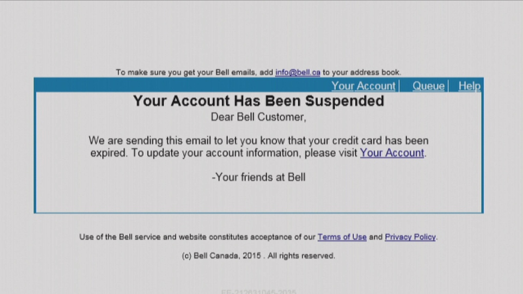 bell phishing email