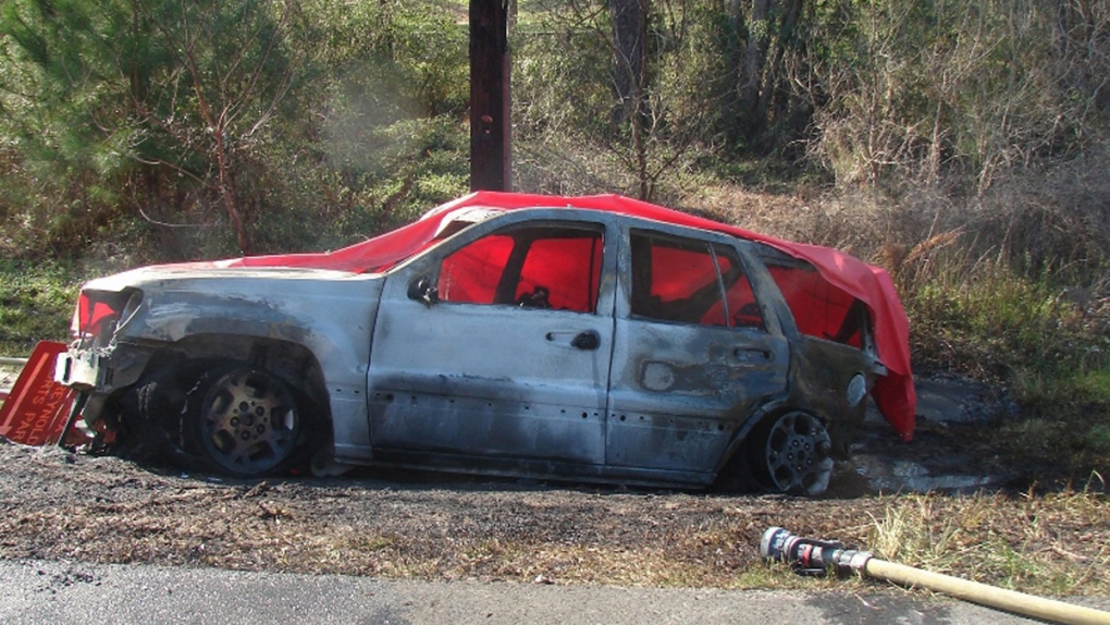 The scene of a crash in Bainbridge, Ga.