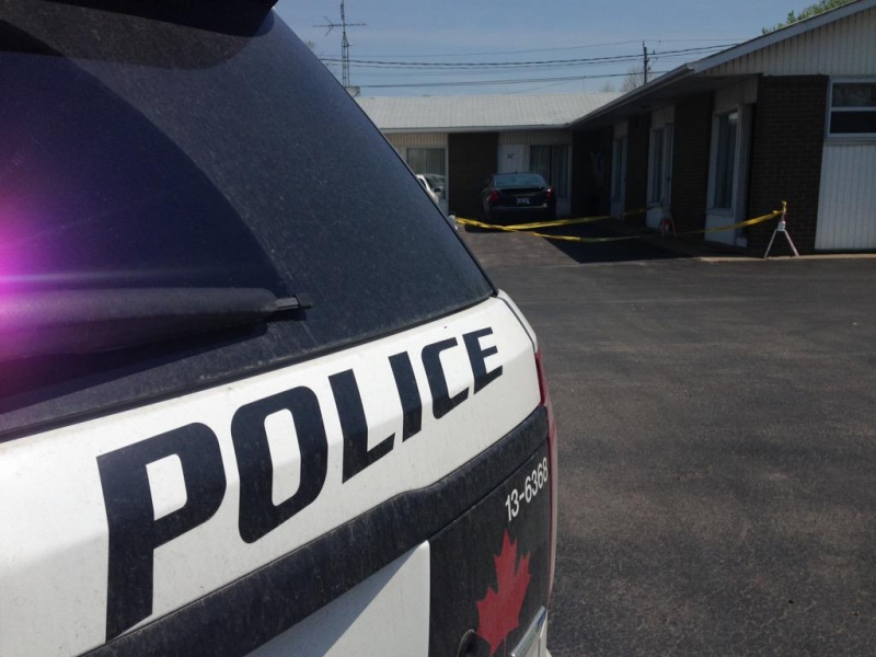Police are investigating after a dead body was found at the Ambassador Motel on Friday, May 8, 2015. (Michelle Maluske / CTV Windsor)