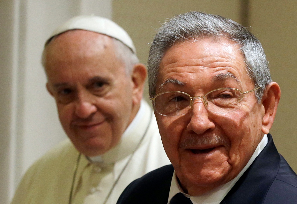 Pope Francis meets with Raul Castro