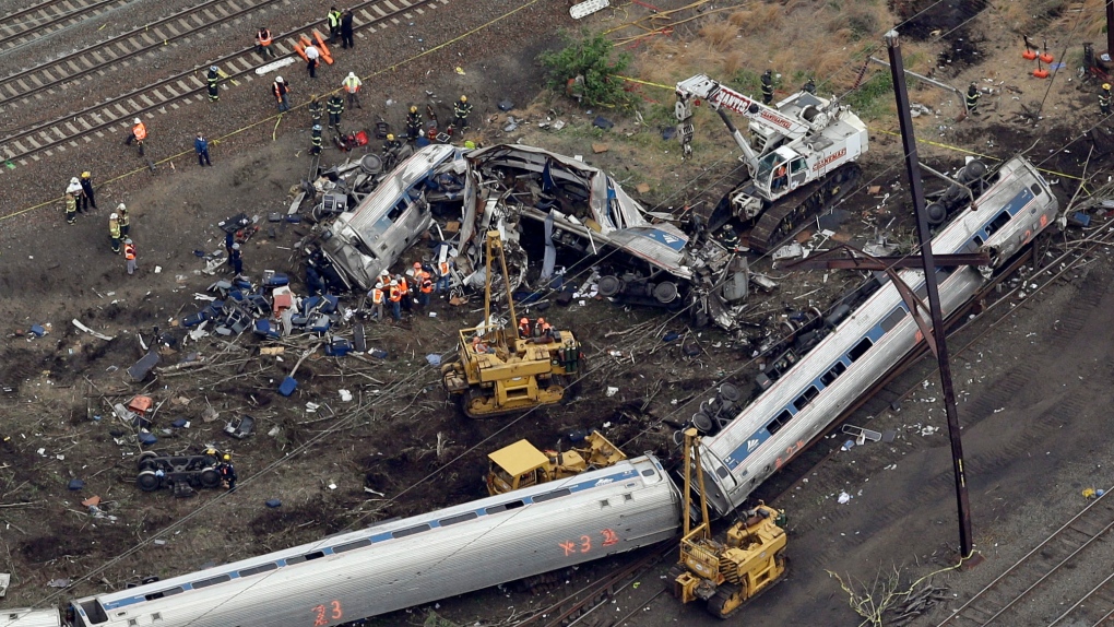 Amtrak train derails on busiest U.S. rail corridor