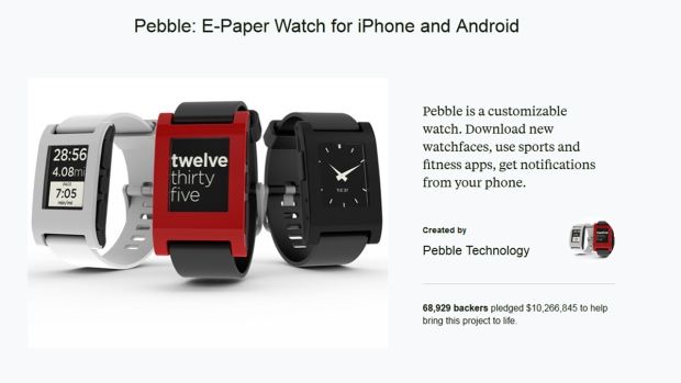 Smartwatch Kickstarter Pebble