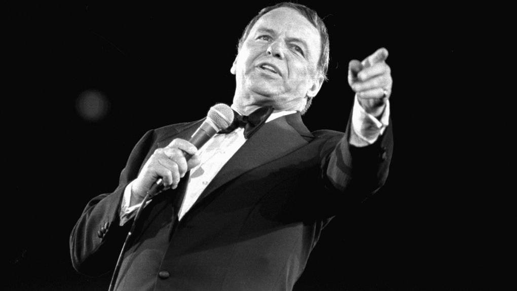 Frank Sinatra performing in Uniondale, N.Y.