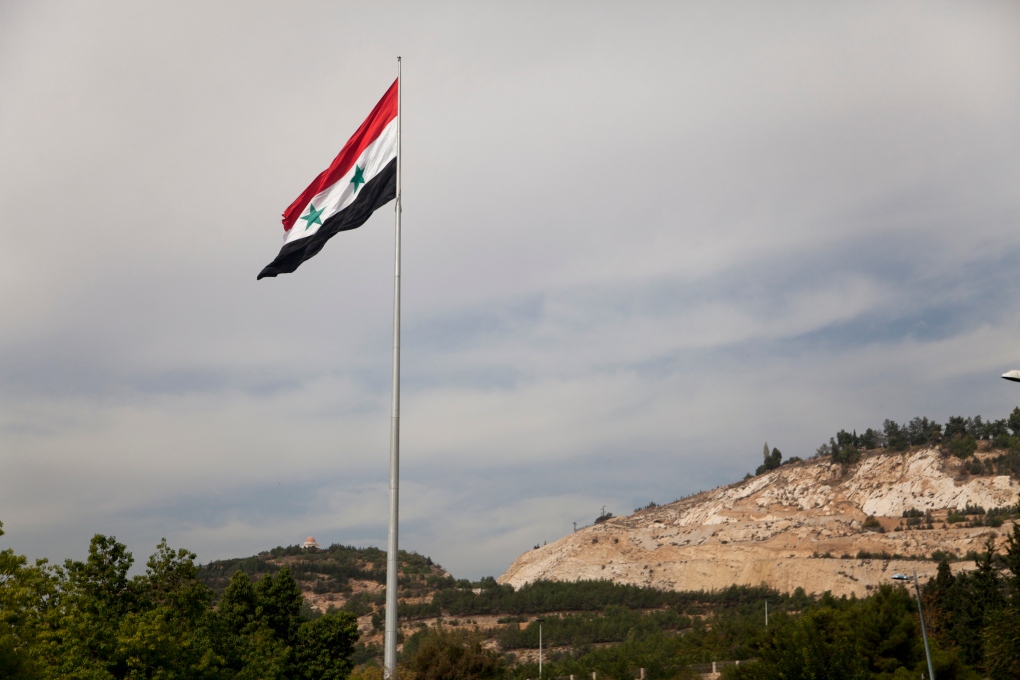 Syrian flag in Damascus