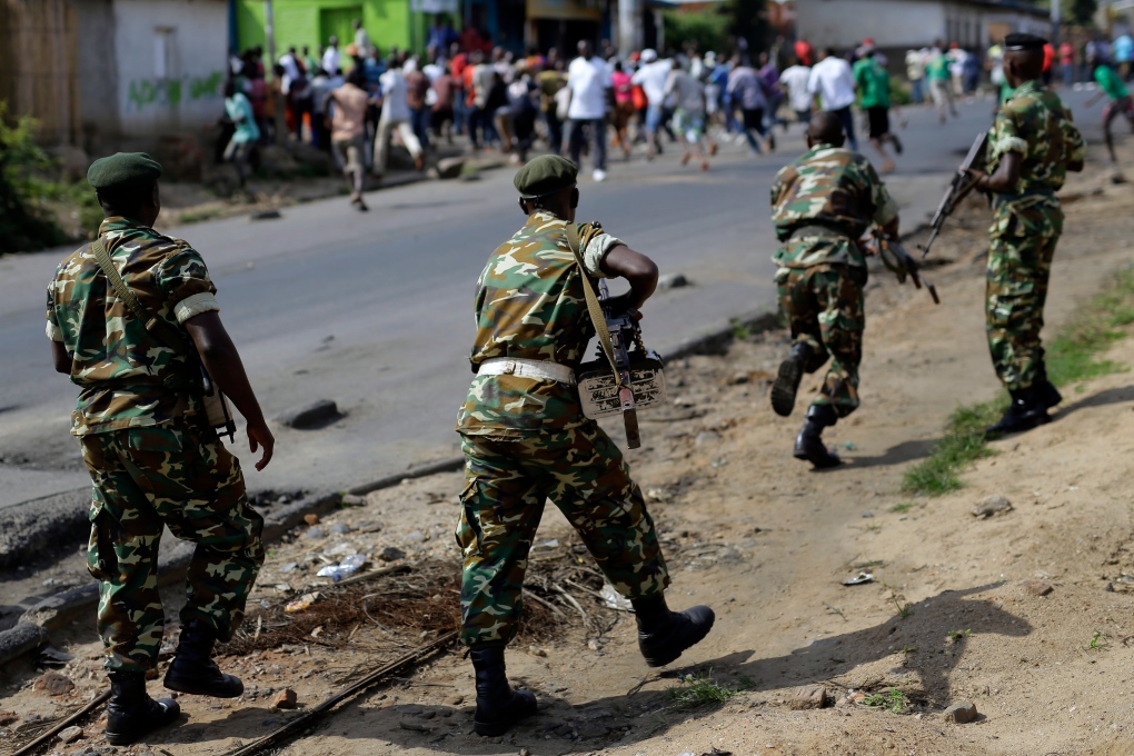 Soldiers deployed in Burundi