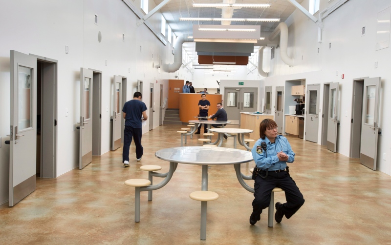 The common area of the new wing of the Baffin Correctional Centre is seen Thursday, April 23, 2015 in Iqaluit. (Paul Chiasson / THE CANADIAN PRESS)