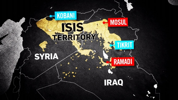 ISIS takeover map graphic