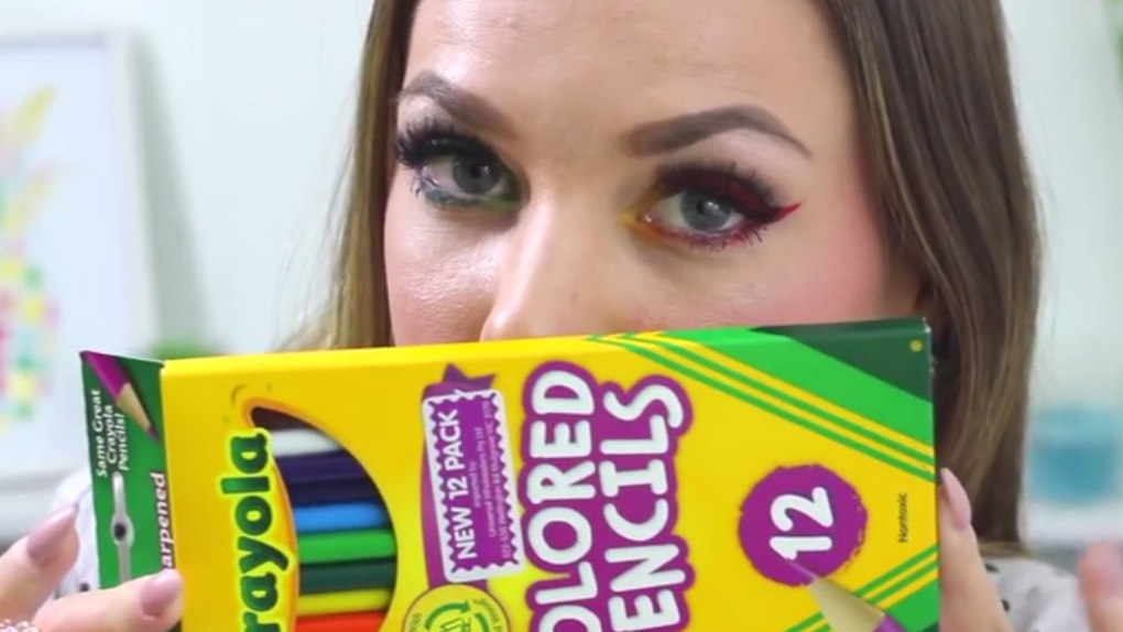 Video tutorial on crayola crayon makeup