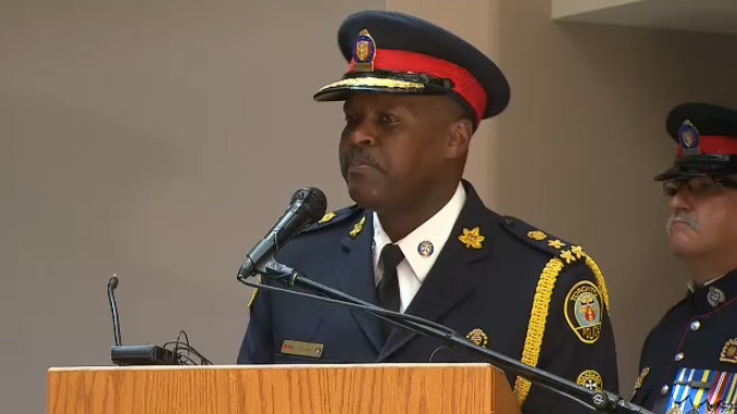 Toronto Police Chief Mark Saunders speaks to media on Wednesday, May 20, 2015. 