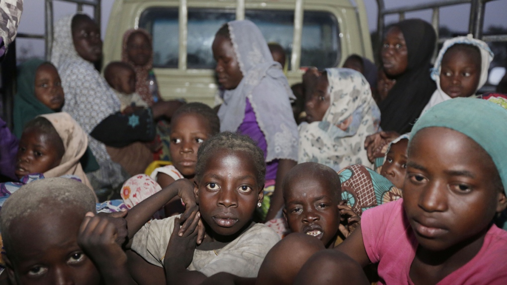 Women and children rescued by Nigeria soldiers