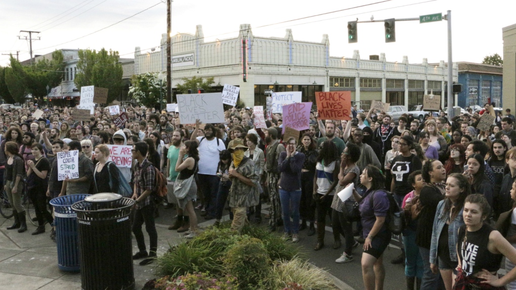 Protest of police shooting in Washington