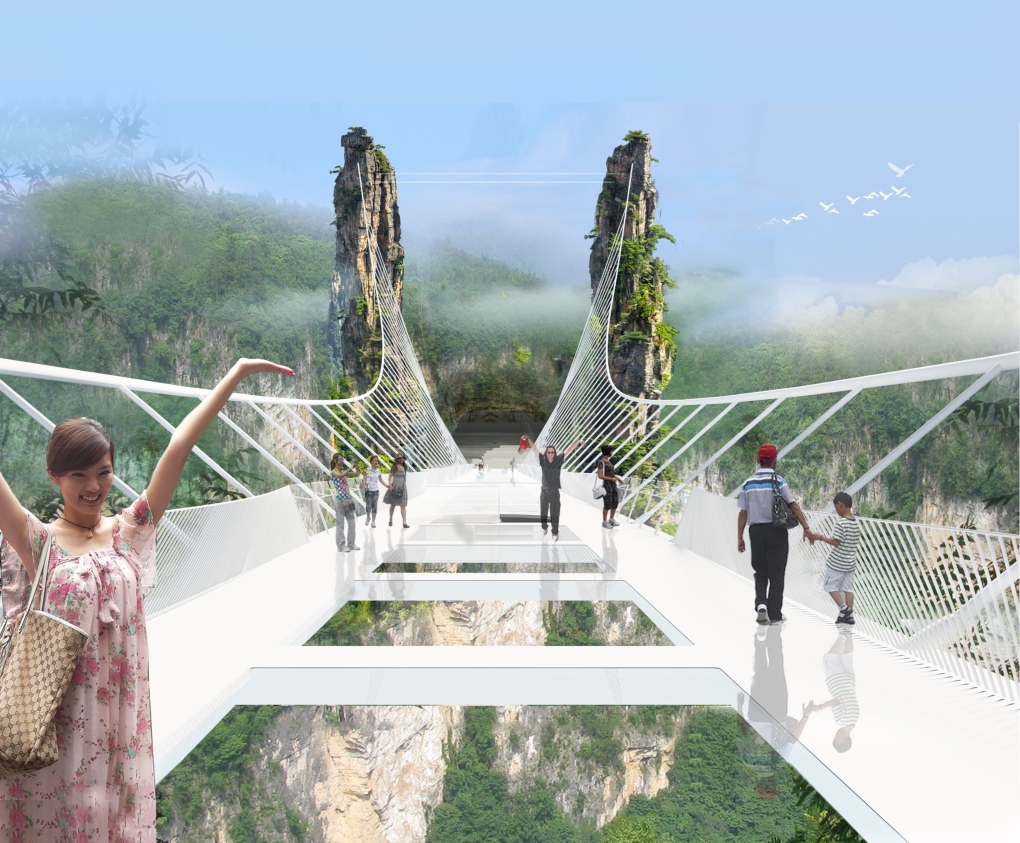 China's glass-bottomed bridge