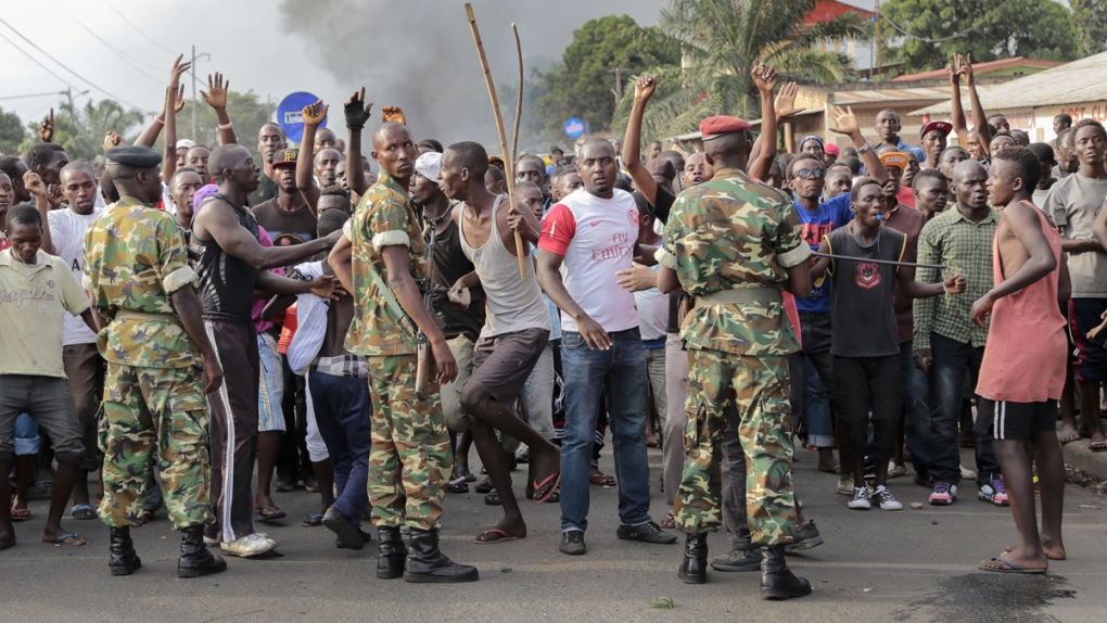 Confrontation with demonstrators in Burundi