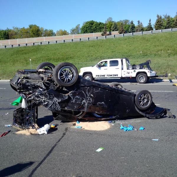 Single vehicle rollover on Highway 404