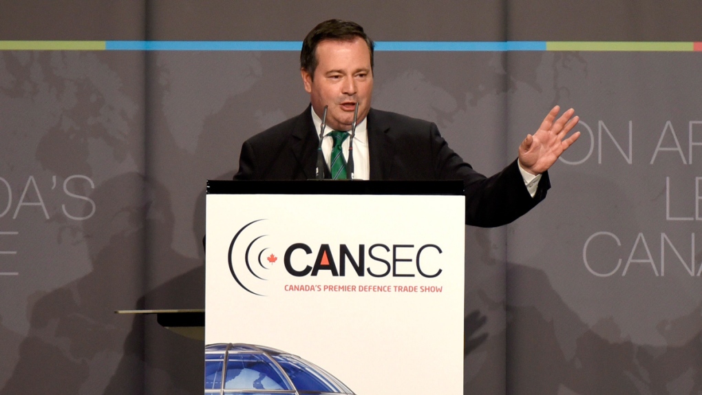 Jason Kenney at the CANSEC trade show