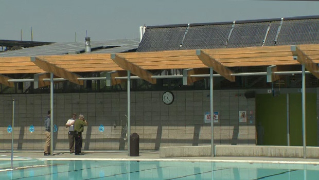 Solar-powered pool
