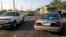 Traffic was reduced to one lane after a multi-vehicle crash on Warman Road Wednesday evening.