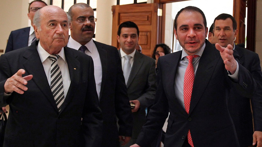 Sepp Blatter, left, and Prince Ali Bin al-Hussein