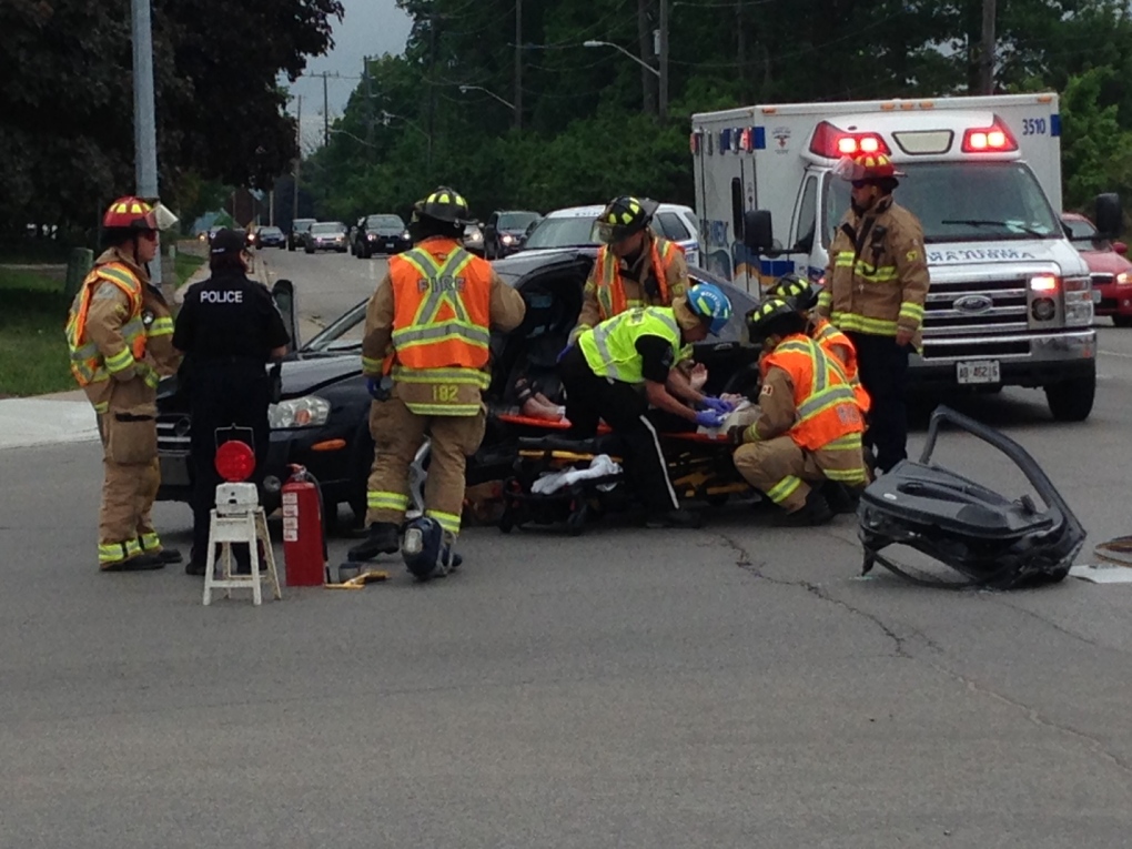 Extricated crash Barrie