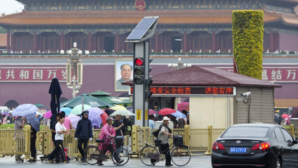 Visitors at Tiananmen Square in Beijing