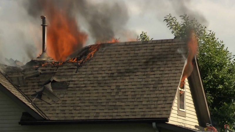 A fire destroyed a home in Maple Ridge.