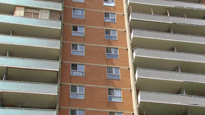 Toronto police are investigating a sexual assault at this apartment building in Toronto, Friday, June 5, 2015.