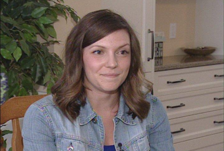 Laura DiCarlo, 25, who has learned to live with both celiac and thyroid disease, speaks in London, Ont. on Friday, June 5, 2015. (Jan Sims / CTV London)