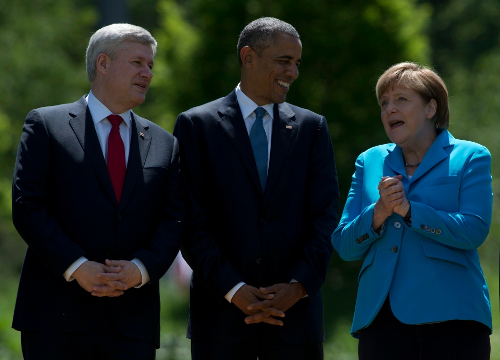 Harper, Obama, Merkel at G7
