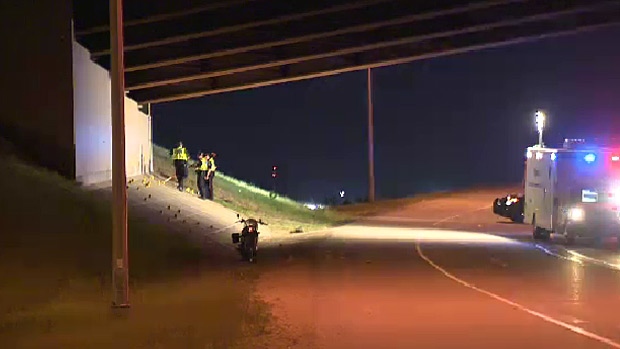 Edmonton police were called out to investigate a fatal motorcycle collision at Yellowhead Trail and Anthony Henday Drive Saturday evening. 