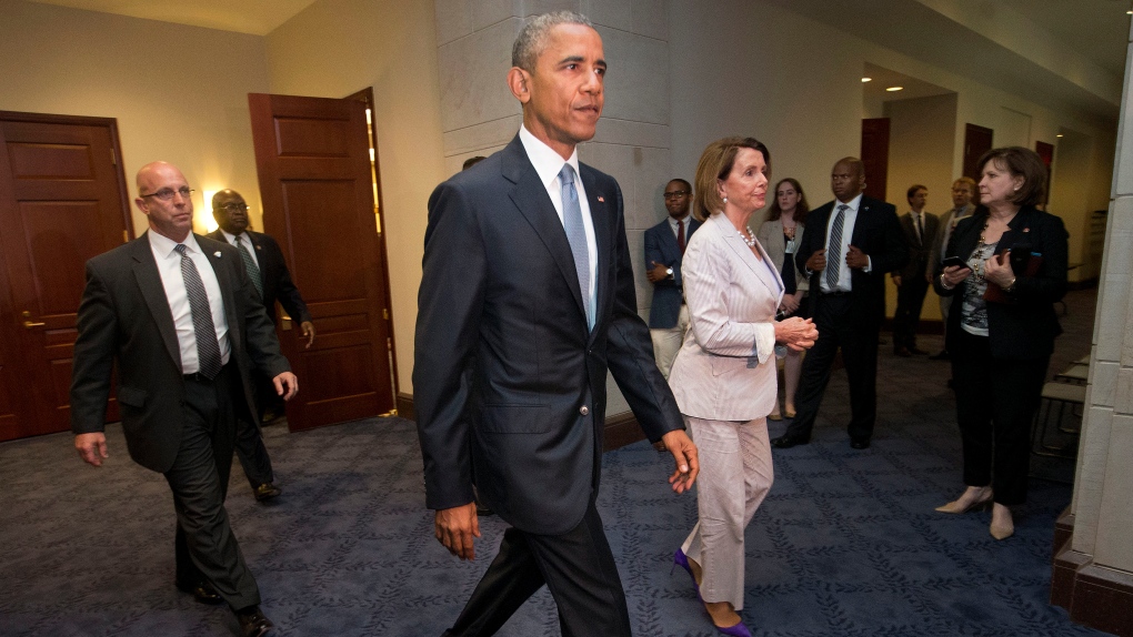 Obama with Pelosi after congress