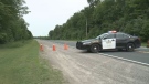 OPP closed a section Highway 43 between Frizell and Churchill roads following a fatal crash between a motorcycle and truck near Perth, Ont. at around 2:20 p.m. on Sunday, Jun 14, 2015.