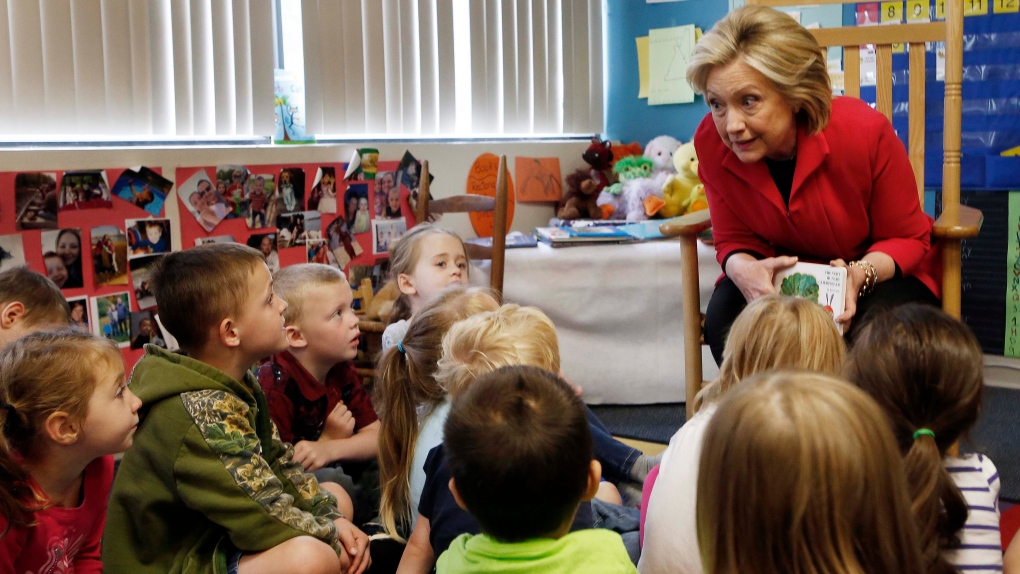 HIllary Rodham Clinton meets preschoolers