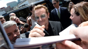 U2 frontman Bono signs autographs in Ottawa