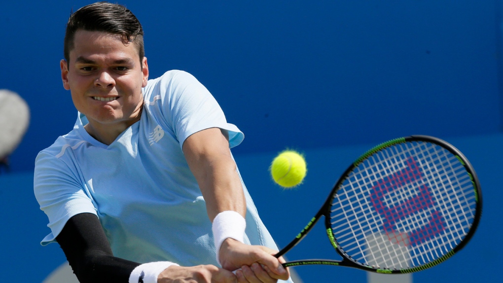 Milos Raonic at the Queen's Championships