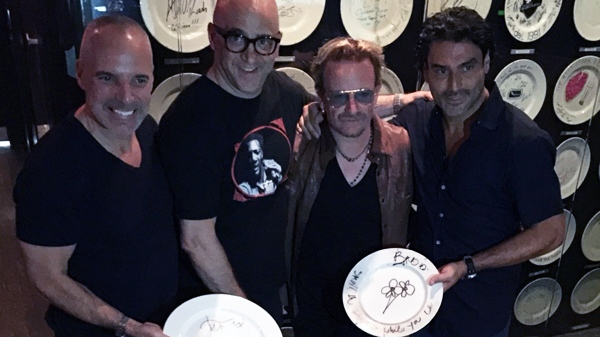 U2's Bono with Buonanotte's owners