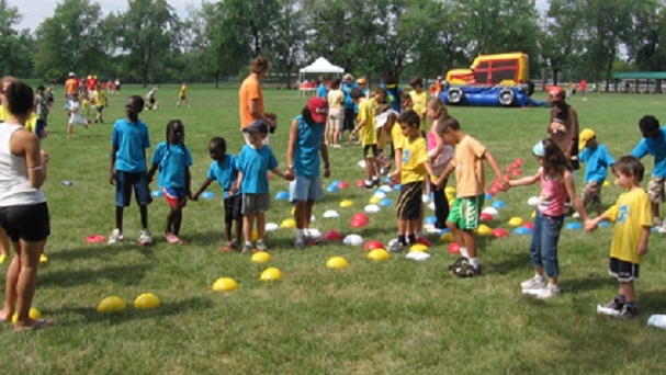Children have fun during an outdoor game at a summer day camp in Windsor, Ont. (Courtesy City of Windsor)