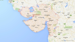 A Google map shows the Indian state of Gujarat. (Google)
