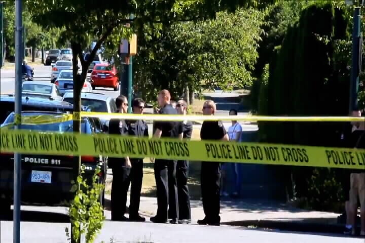 Vancouver police are investigating after an apparent shooting on Nanaimo Street near Charles Street on Friday afternoon. (CTV)