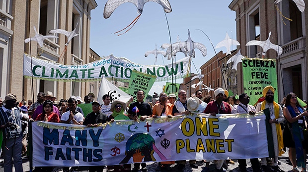 Climate action march Vatican