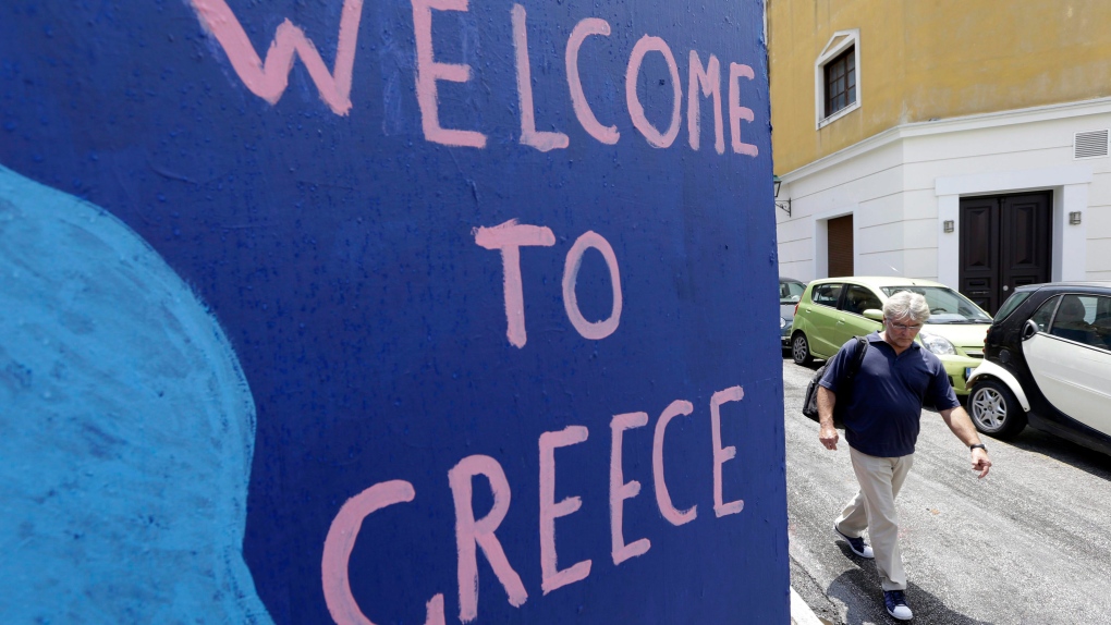 Greece tourist sign