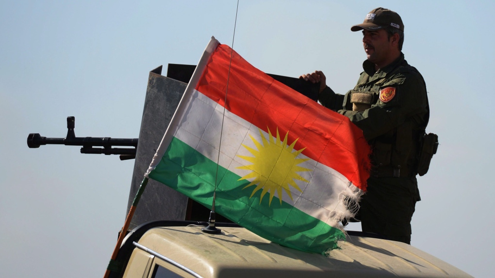 Kurdish soldier near Erbil, Iraq