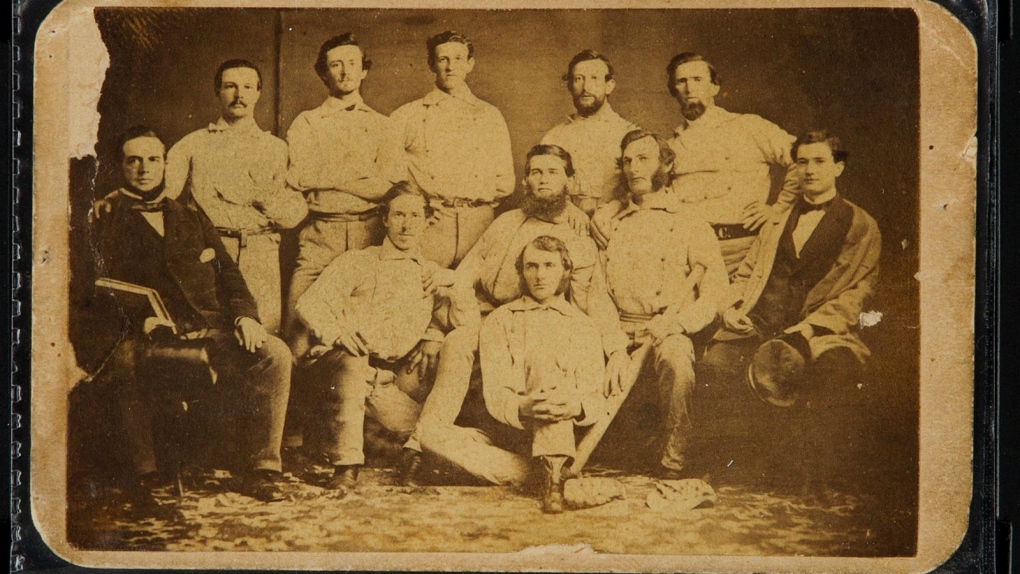 Baseball card from the 1860s