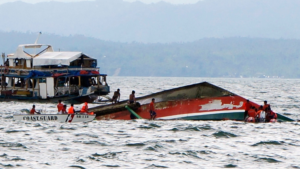 Ferry carrying 189 people sinks in the Philippines