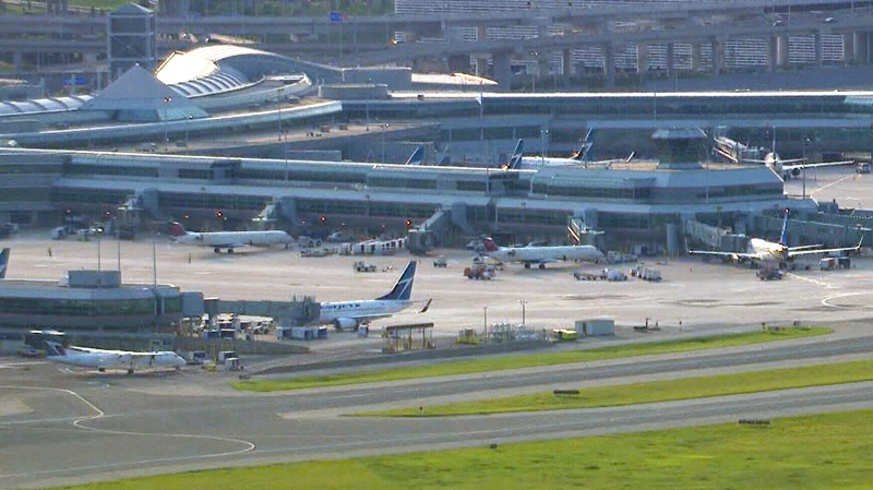 This photo shows Toronto Pearson from the CTV News Chopper on July 3. 