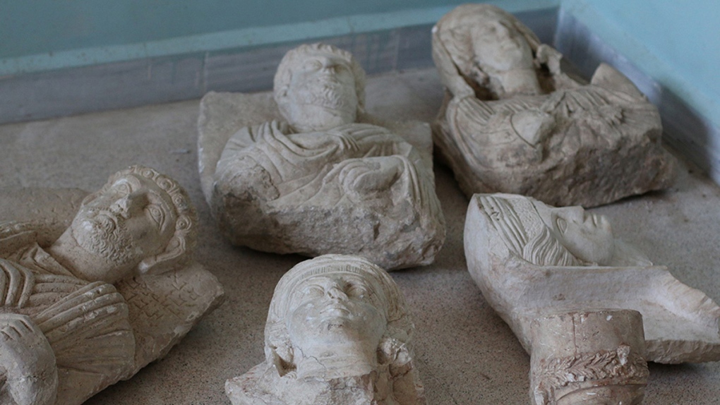 Purported smuggled archaeological pieces Palmyra