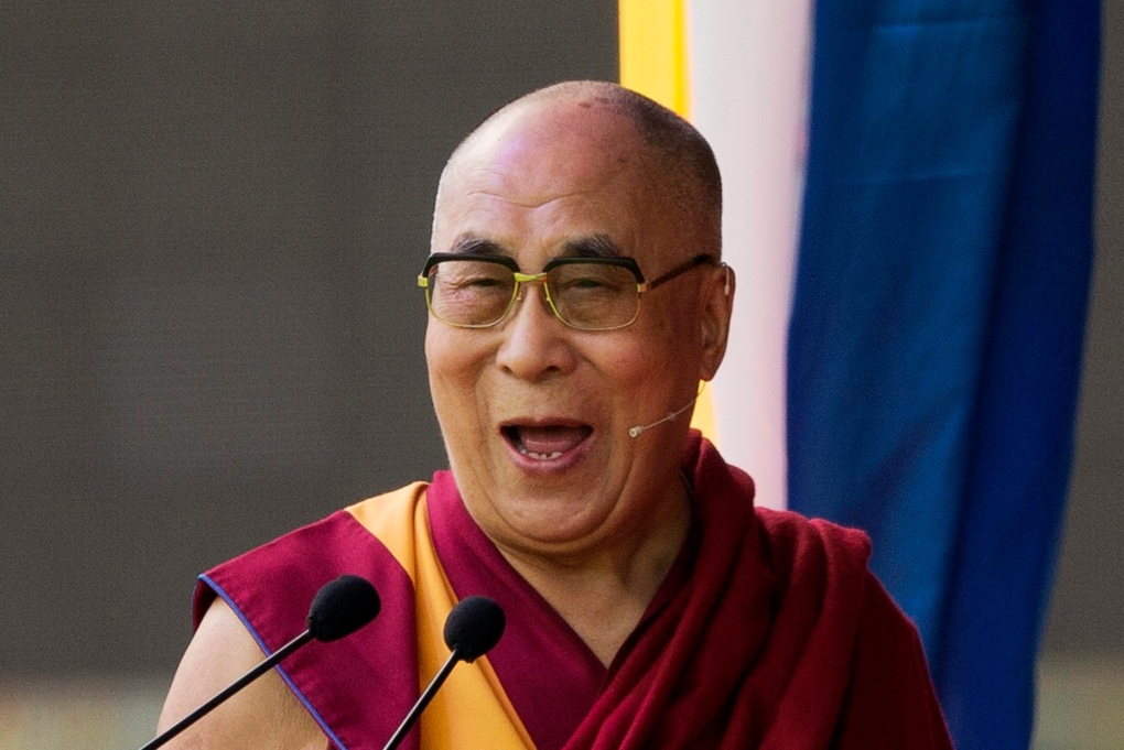 Dalai Lama delivers a speech 