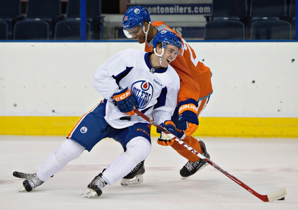 Connor McDavid at Oilers orientation camp 