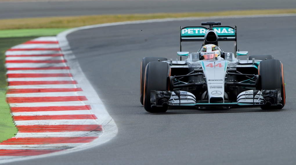 Lewis Hamilton trains for British Grand Prix